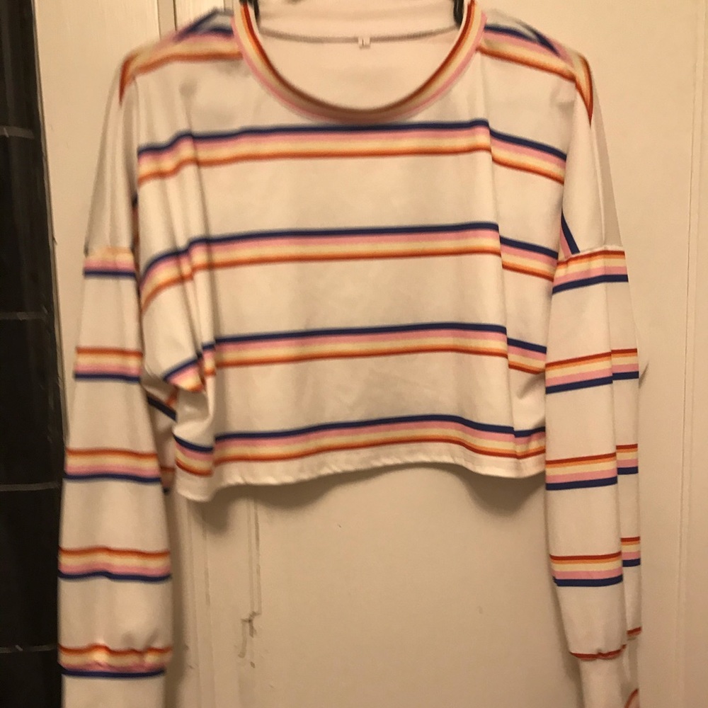 Stripped colorful crop top